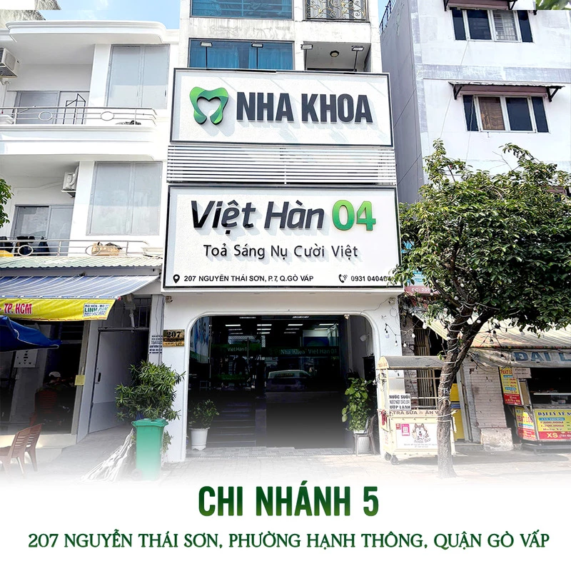 Nha Khoa Việt Hàn 04 | Chi nhánh Gò Vấp | Địa chỉ: 207 Nguyễn Thái Sơn, phường Hạnh Thông, quận Gò Vấp