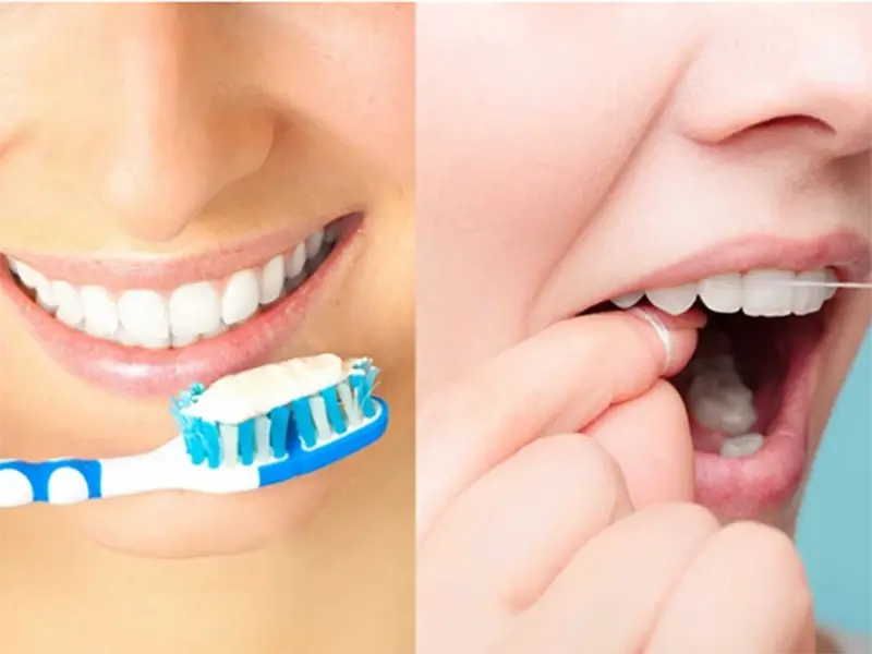 Đánh răng và dùng chỉ nha khoa