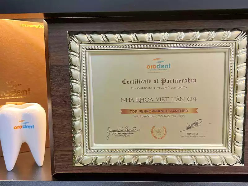 Giấy chứng nhận Orodent