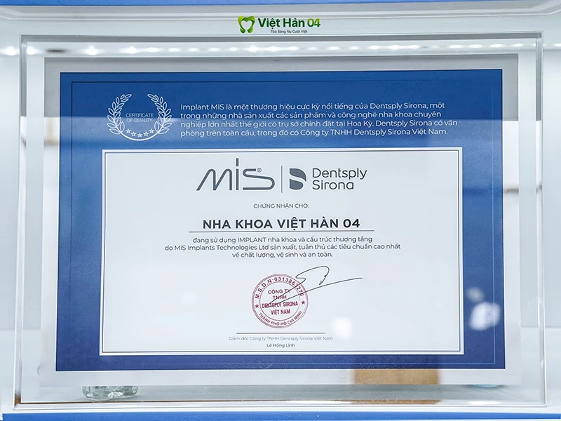Giấy chứng nhận chính hãng Implant Mis C1 Đức