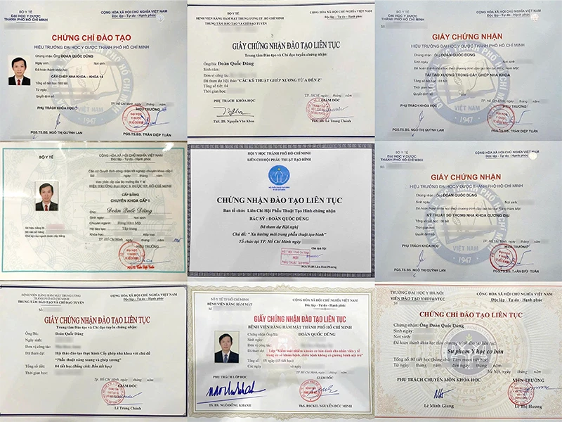 Tổng hợp bằng cấp của bác sĩ Đào Quốc Dũng - Nha Khoa Việt Hàn 04