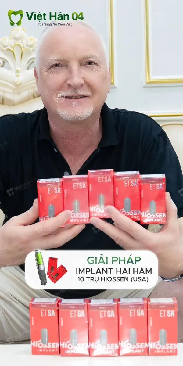 Khách hàng Alain Pelzer (Pháp) - Cấy ghép 10 trụ Implant Hiossen
