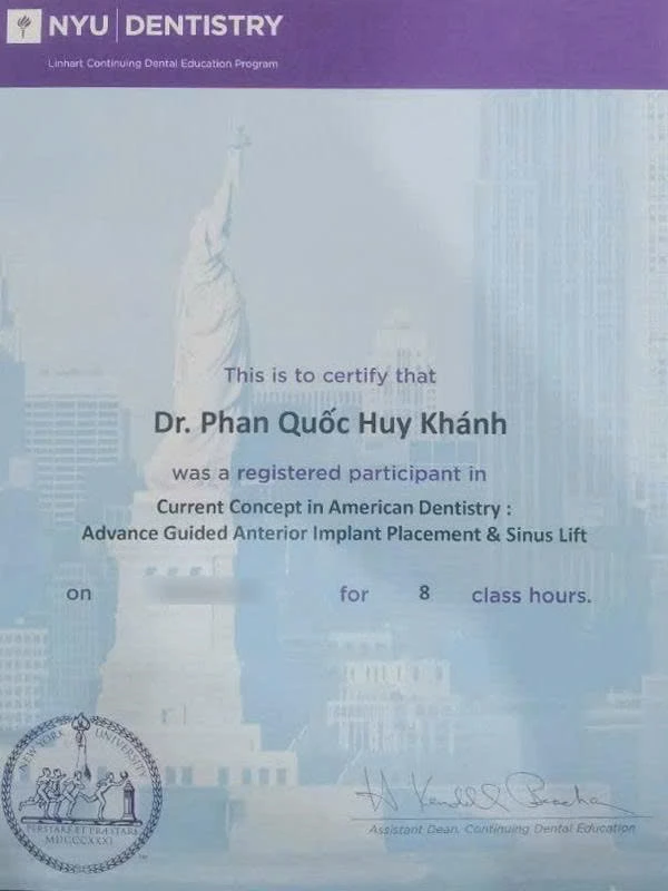 Nyu | Dentistry | Kỹ thuật nâng xoang ghép xương | Dr Phan Quốc Huy Khánh