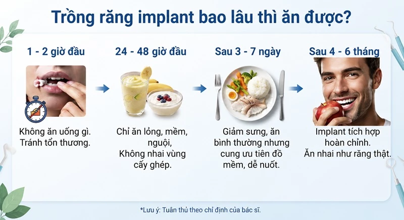 Sau khi cấy ghép bao lâu thì ăn được? 
