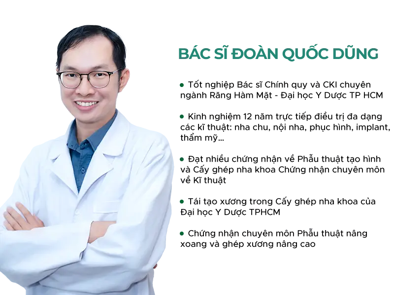Bác sĩ chuyên khoa 1 Đào Quốc Dũng chuyên trồng răng Implant